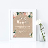 Coleção de chá de bebê Andaz Press Peach Kraft marrom rústico floral jardim, Cards Diaper - imagem 4