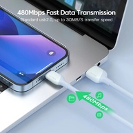 Cabo iPhone KUULAA MFi: Carregamento Rápido e Durável - imagem 2