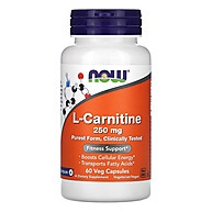 L-Carnitina 250mg Now Foods: Energia e Performance! - imagem 1