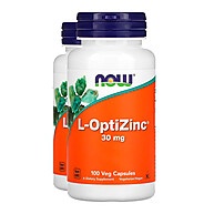 L-OptiZinc 30mg Now Foods: Kit com 2x100 Cápsulas - imagem 1