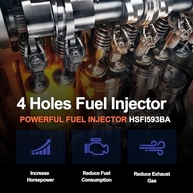 Injetores de Combustível HiSport 4un - Ford Escape, Focus, Mazda Tribute, Mercury Mariner 2.3L L4 - imagem 5
