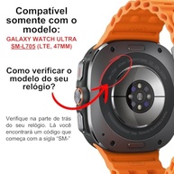 Pulseira De Silicone Respirável Mariner Compatível com Watch Ultra 47mm Sm-L705 e Sm-L705F LTE - imagem 3