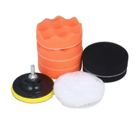 Kit de Almofadas de Polimento 10 Peças - Espuma Waffle, Lã e Suporte para Moedor Orbital - imagem 1