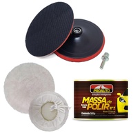 Kit Completo para Polimento Automotivo - Boina Lã 180mm + Massa Corretiva N2 - imagem 1