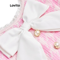 Blusa Pied-de-Poule Lovito: Elegância com Laço! - imagem 2