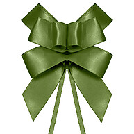 Laço Fácil de Fita de Cetim Verde Militar – Elegância Pronta em 22mm - imagem 1