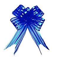 Laços de Organza Holográfica Azul Escuro: 100 Unidades - imagem 1