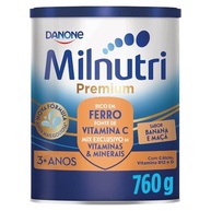 Milnutri Premium Banana e Maçã, Composto Lácteo Infantil, Ômega 3, Rico em Ferro, Vitamina C e Cálcio, 760g - imagem 1