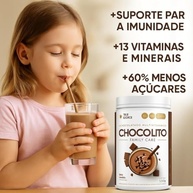 Achocolatado Multivitamínico Chocolito 300g - Zero Açúcar, Zero Lactose, Zero Glúten - 13 Vitaminas 6 Minerais - 60% Cacau Puro - True Source - imagem 4