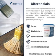 Resina Impermeabilizante Incolor Laje Telhado Piso Cimento Concreto Cerâmica Madeira Parede Selogel 900g Seloflex - imagem 4