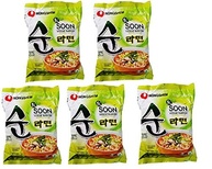 Kit Lamen Coreano Vegetariano Suave Nongshim Ramyun 112 gramas - 5 Pacotes - imagem 1
