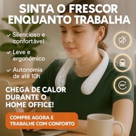 Ventilador de Pescoço Sem Lâmina Varenzia - USB Recarregável, 3 Velocidades, Silencioso e Portátil - imagem 4