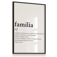 Quadro Decorativo Família Significado Frase Art Parede 33x43 Laminado Moldura Preta - Transforme seu Ambiente com Estilo - imagem 2