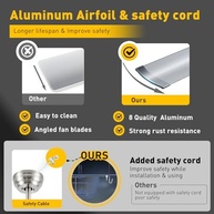 Ventilador de Teto Industrial 84" com 8 Lâminas de Alumínio | Motor CC Silencioso, Controle Remoto e 6 Velocidades - imagem 4