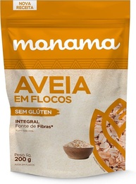 Monama Aveia Em Flocos (Lâminas) Sem Glúten Saudável 200G - imagem 1