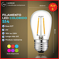 Lâmpada Filamento LED Colorido: Toque Retrô! - imagem 1