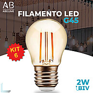 Lâmpada Filamento LED G45: Vintage e Econômica! - imagem 1