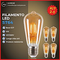 Lâmpada Filamento LED Retrô: 5 Unidades! - imagem 1