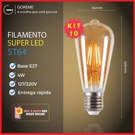 Lâmpada Filamento LED ST64: Charme Retrô e Economia - imagem 1