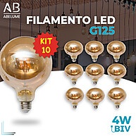 Lâmpada LED Filamento G125 4W E27 Bivolt: Estilo Retrô com Luz Âmbar - imagem 1