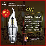Lâmpada LED Vela 4W: Ilumine com Elegância! - imagem 1