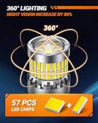 SEALIGHT Lâmpada LED 3157 Branca: 700% Mais Brilho para Ré, Freio e DRL - imagem 5