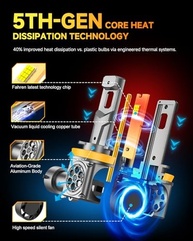 Lâmpada FAHREN H11/H8/H9: 70000LM Ultra Brilhante 6500K, Mini H11 LED Plug and Play - imagem 4