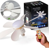 Ventilador de Teto com Lâmpada LED 40W E27 - Silencioso, Moderno e com Controle Remoto (42cm) - imagem 1