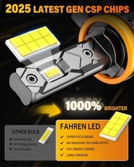 Lâmpadas FAHREN H11 39000LM: Iluminação 900% Mais Brilhante e Padrão de Feixe Perfeito - imagem 4