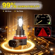 Kit 4 Lâmpadas LED H11/H9 H8 H16 5202 para Silverado 1500/2500/3500HD 2022-2023: Farol Alto e Neblina 800% Mais Brilho - imagem 4