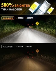 Unionlux Lâmpadas H7 Super Brilho 6500K - Farol de Neblina Mini Plug and Play (2 Unidades) - imagem 3