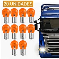 Lâmpadas Caminhão 24V: Kit 20 P21W Âmbar - imagem 1