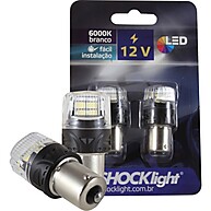 Lâmpadas LED 1156 Branca 16 Leds 12V - Par para Freio e Ré - imagem 1