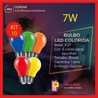 Lâmpadas LED Coloridas: Kit 10 para Decorar! - imagem 1