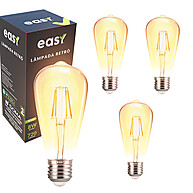 Lâmpadas LED ST64 Âmbar 8W: Iluminação Vintage com Toque Aconchegante - imagem 1