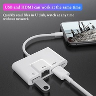 Adaptador Lightning para HDMI: TV 1080P + LAN - imagem 3