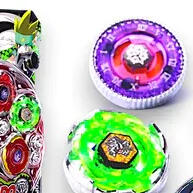 Kit 4 Beyblade Metal com LED 5D: Diversão Explosiva com Arena e Lançadores - imagem 1