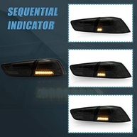 Lanternas Traseiras VLAND para Mitsubishi Lancer EVO X 2008-2020: Seta Sequencial Fumê e LED - imagem 3