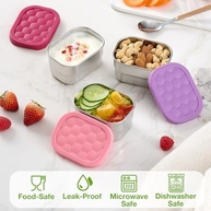 Gencywe Recipientes de lanche de aço inoxidável para crianças - imagem 4