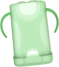 Esquirla Bolsa de armazenamento para lanches infantis com 2 alças, bolsa de viagem à prova de derramamento para crianças, suporte para caixa de para, Verde - imagem 1