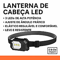 Lanterna de Cabeça Tática: Ilumine Seu Caminho! - imagem 1