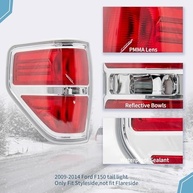 Lanterna Traseira Esquerda Ford F-150 2009-2014 VPIMOZO - Carcaça Cromada - imagem 4