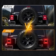 Lanternas Traseiras LED para Jeep Wrangler JL/JLU/4xe (2018-2025) - Upgrade Completo com DRL e Monitor de Ponto Cego - imagem 5