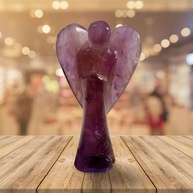 Anjo de Ametista Lapidado - Cristal de Rocha para Cura, Meditação e Decoração Divina - imagem 3