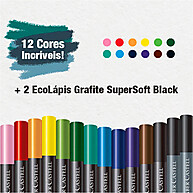 Ecolápis Supersoft Faber-Castell: Cores Vibrantes + 2 Lápis! - imagem 1