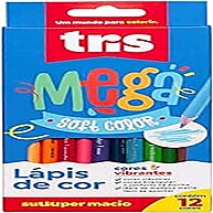 Lápis Cor Mega Softcolor 12 Cores Summit – Ideal para Artistas - imagem 1