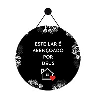 Lar Abençoado: Placa Decorativa para Porta - imagem 1