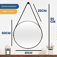 Espelho Redondo 60cm: Elegância para seu Lar - imagem 2