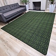 Tapete Geométrico Verde: Elegância para Seu Lar - imagem 2