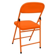 Cadeira Dobrável em Aço com Design Confortável e Estilo Moderno - Cor Laranja - imagem 3